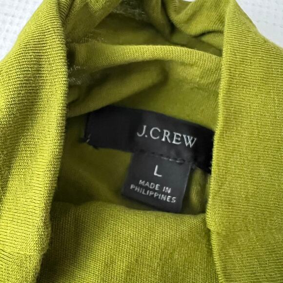 J. Crew Tissue Mockneck Tank Green Women Size Large - Picture 6 of 8